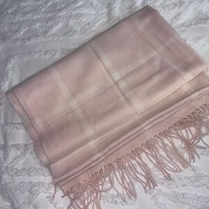 Mark & Graham Soft Pink Checkered Scarf